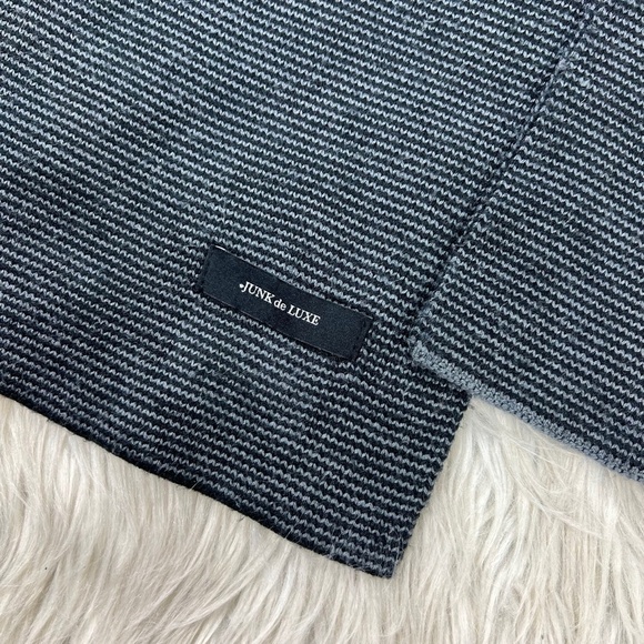 Junk de Luxe Men's Knit Patchwork / Colorblock Stripe Scarf - Picture 2 of 3